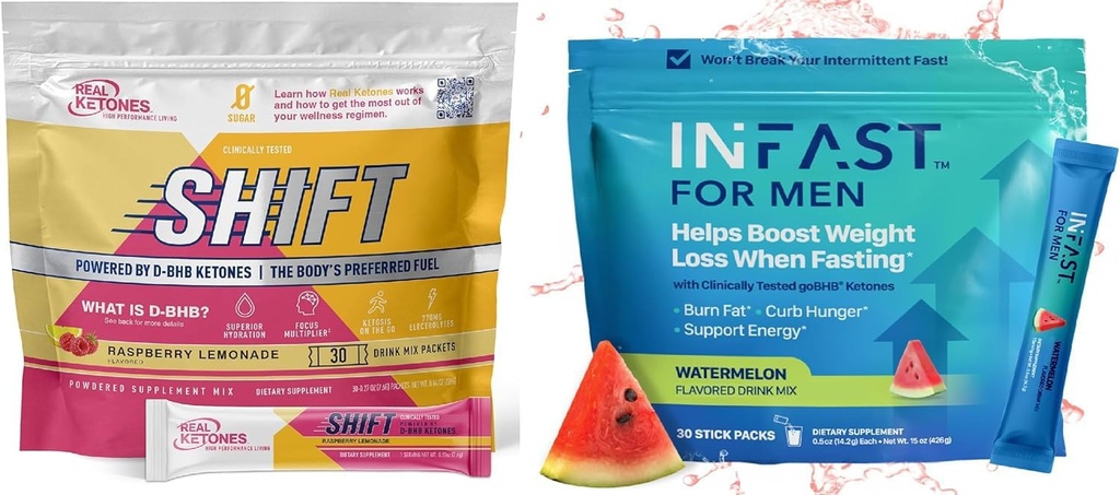 実質の Ketones の重量損失サポートのための断続的な留め金の組合せの束 Raspberry のレモンシフトの電解物及び BHB の外因性の Ketones の人のための断続的な留め具 (30 の計算それぞれ)
