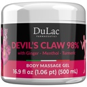 Dulàc - 悪魔の爪98%クリーム最大強度16.9 Fl Oz、ナチュラルジョイント、筋肉と関節の痛みを回復するための筋肉リラクサクリーム、クール効果のためのメンソールに豊富