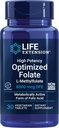 ライフエクステンション高効力最適化 Folate - L-methylfolate - 葉酸、8500 mcg DFE - ハート&脳サポート、健康的なホモシースタインレベル - グルテンフリー、非GMO、ベジタリアン - 30錠