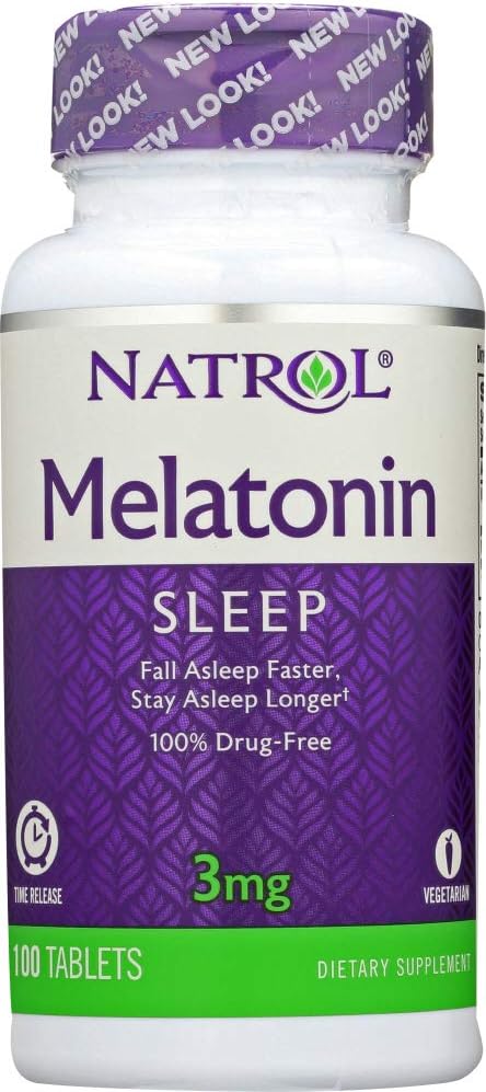 Natrol Melatonin 3 の mg の睡眠の時間解放の食事療法の補足は 100 ea を錠剤にします (4 のパック)