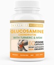 Glucosamine Chondroitin with Turmeric & MSM – Mobility & Flexibility Support – 60 Veggie Capsules