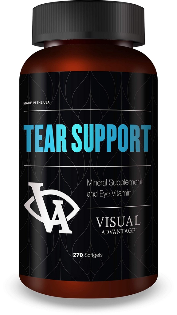 乾燥した目のための涙サポート目ビタミン - 3-月の供給、270 Softgels - サポート目の湿気及び潤滑、オメガ3、グルテンフリー、非GMO