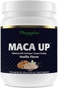 Paradise Herbs Maca Up Vanilla Vegan Protein Powder, Organic Pea & Brown Rice, Maca Root, Aminogen Digestive Enzyme Blend, Nutrim Oat Bran Fiber, 15 Servings, 450 g