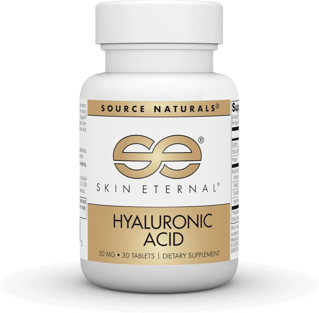 源のNaturalsの皮の永遠のHyaluronic酸、50mg - 30のタブレット