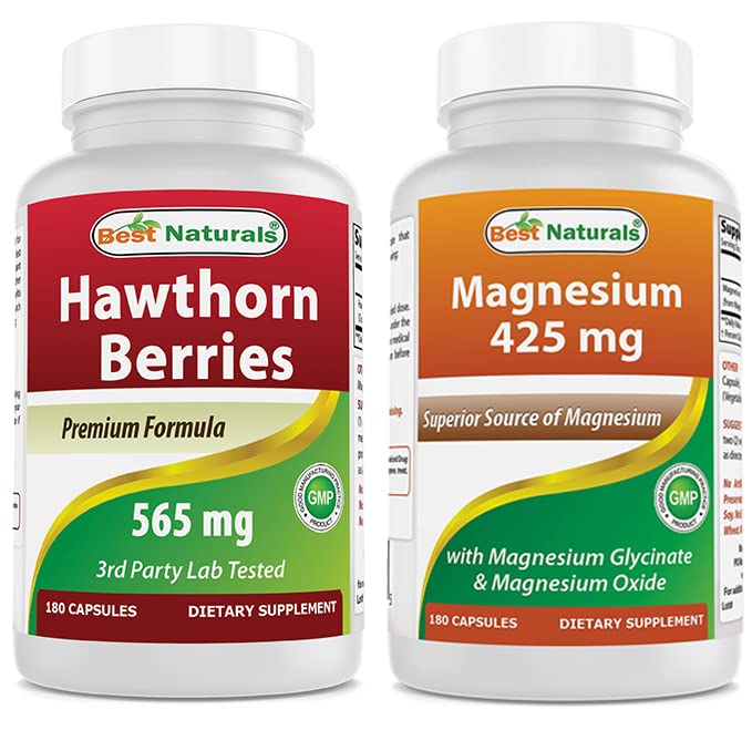 ベストナチュラルズホーソンベリー565mg&マグネシウムグリシナー425mg