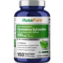 NusaPure Gymnema Sylvestre 50:1 抽出物, 250 ビーガンキャップあたり12,500mg相当 - 150 カウント (非GMO, ビーガン, バイオペリン)