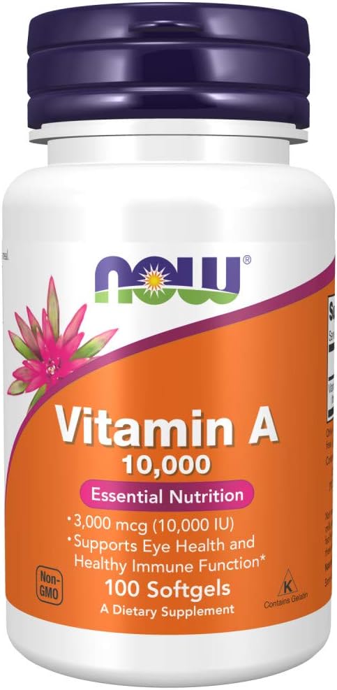 NOW食品、ビタミンA、10,000 IU、100 Softgels