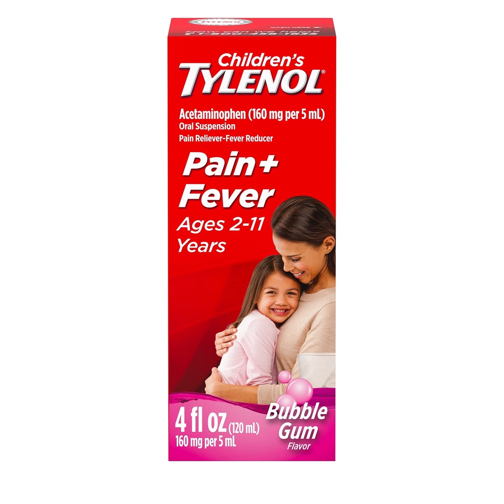 子供の Tylenol の口頭懸濁液の薬、子供の液体の薬の痛みのReliever 及び風邪 + Flu の症状、Aspirin のための Fever の減力剤、Ibuprofen 及びアルコール 自由、泡 Gum、4 の fl。 oz