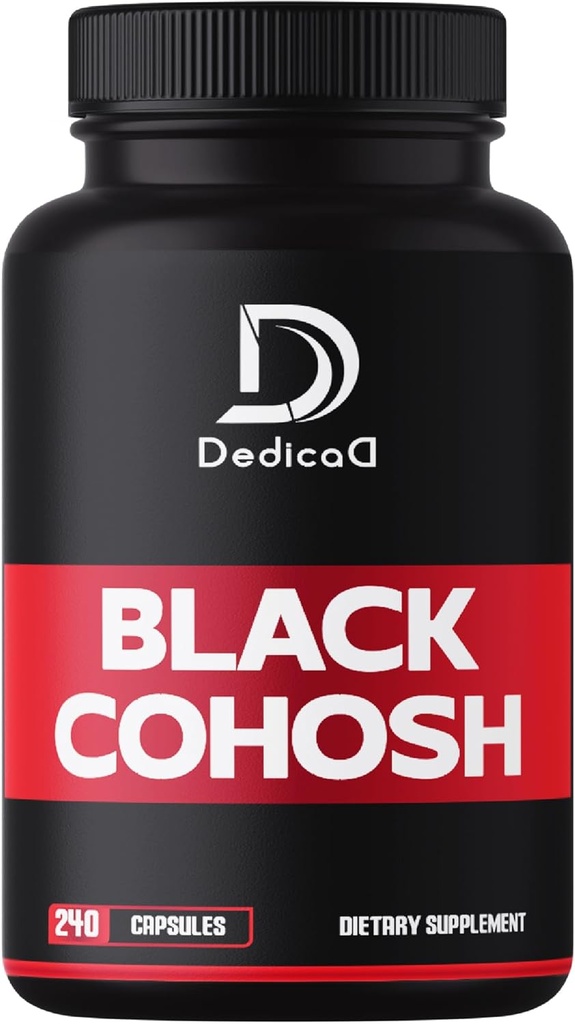 1000mg Black Cohosh for Menopause Hot Flashes - 240 Capsules for 4-Month Supply - Support for Body Management, Women's Health & Immune System
