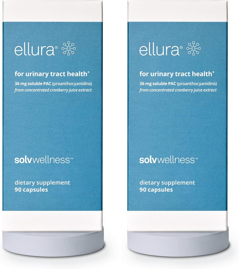 ellura Solv Wellness 臨床的に証明されたクランベリーの補足:100%のBioavailable PAC、180カプセルの36mgのUTIの頭を得る