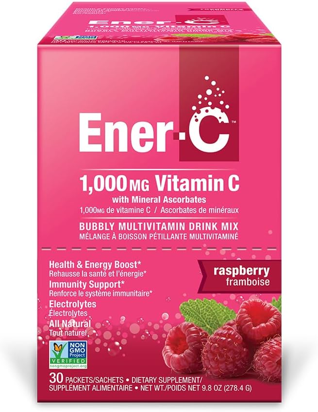 Ener-Life ラズベリーマルチビタミンドリンクミックス30カウント、0.3オズ