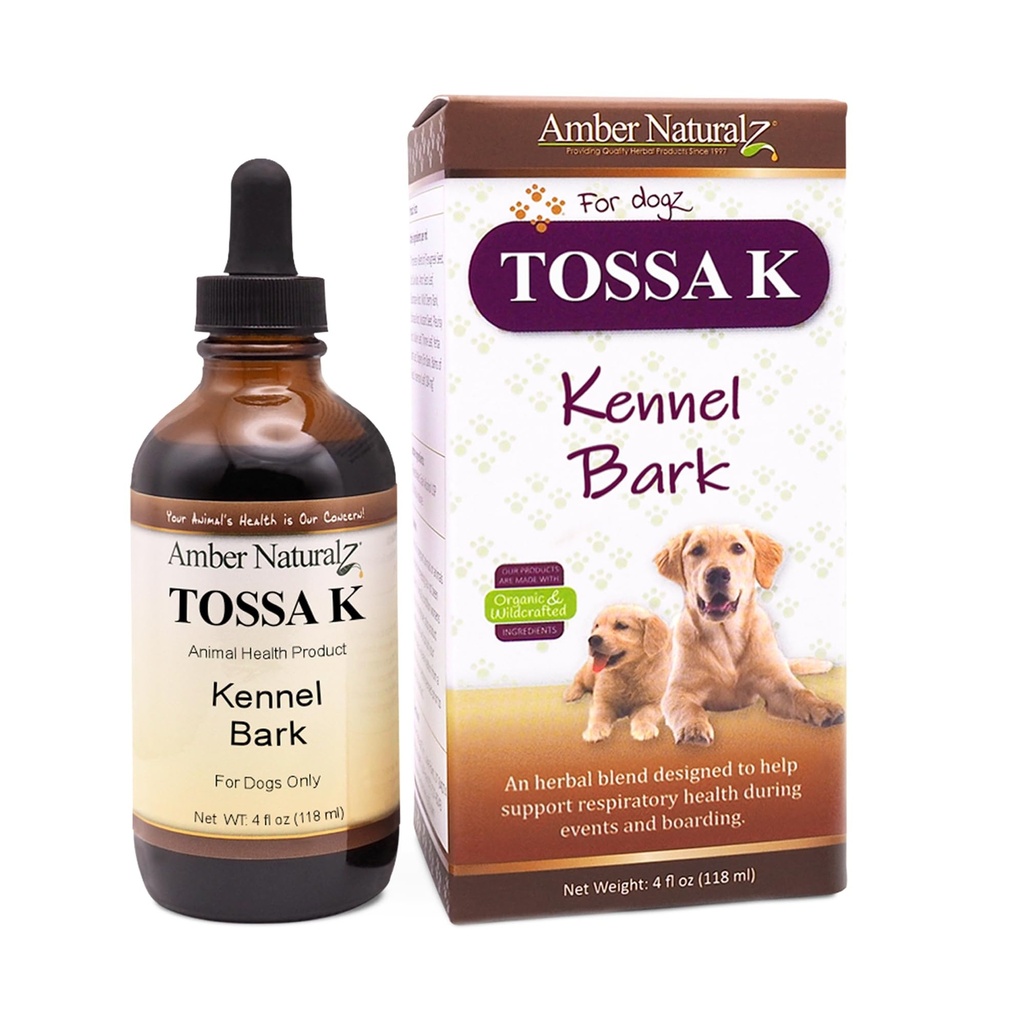 アンバーナチュラルズ トーッサ K ケネル バルク 犬と子犬のためのハーブサプリメント | 呼吸器の健康のためのカインハーブブレンド | 4 液状オンス ガラス ボトル | 世界的な原料 | アメリカ製