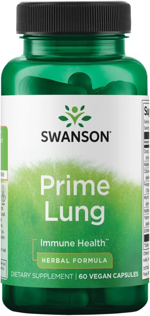 Swanson Prime Lung 60 Veg Caps