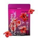 PowderVitamin の電解質の粉のプラス (100 のサービング) 黒い茶 Hibiscus の電解質の粉 Keto、砂糖は、ピンク Himalayan の塩、1000mg のカリウム、120mg カルシウム、120mg マグネシウム、水和の粉放します