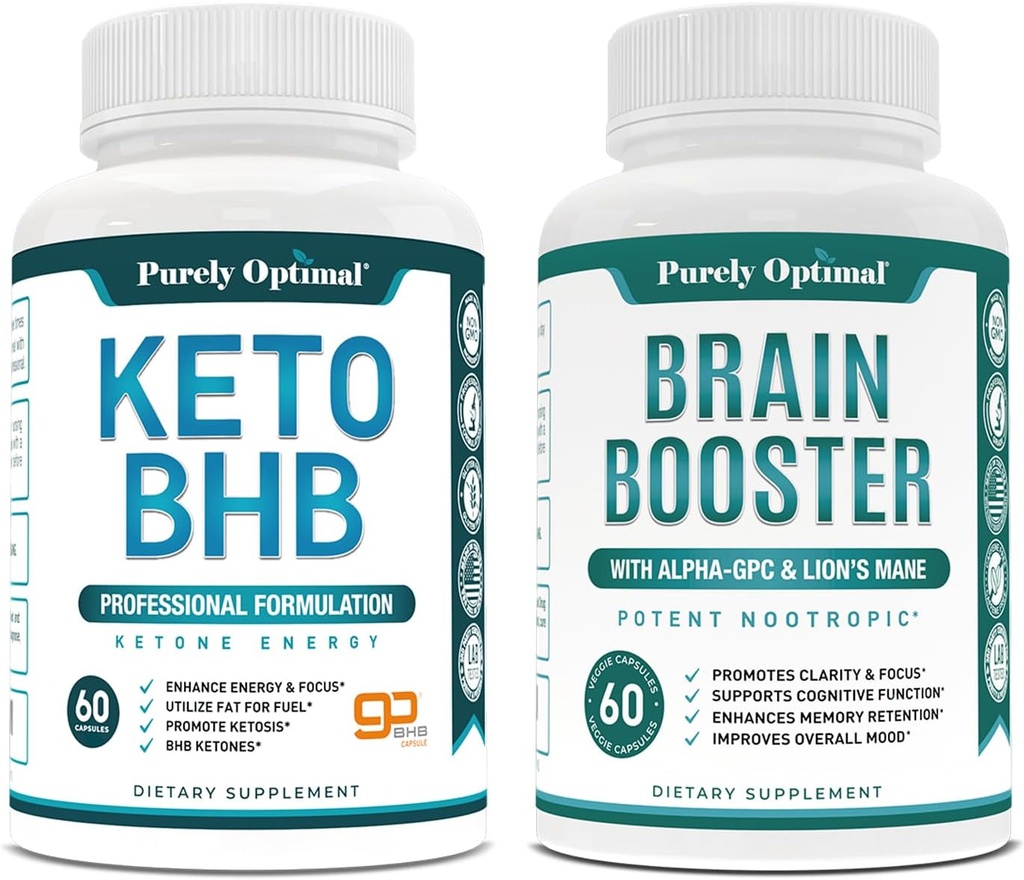 純粋に最適の Keto BHB の外因性の Ketones の補足 + 優れた頭脳の補足 - 焦点、明快さ、改善された記憶、集中及びよりよい気分のための向知性の頭脳のブースター