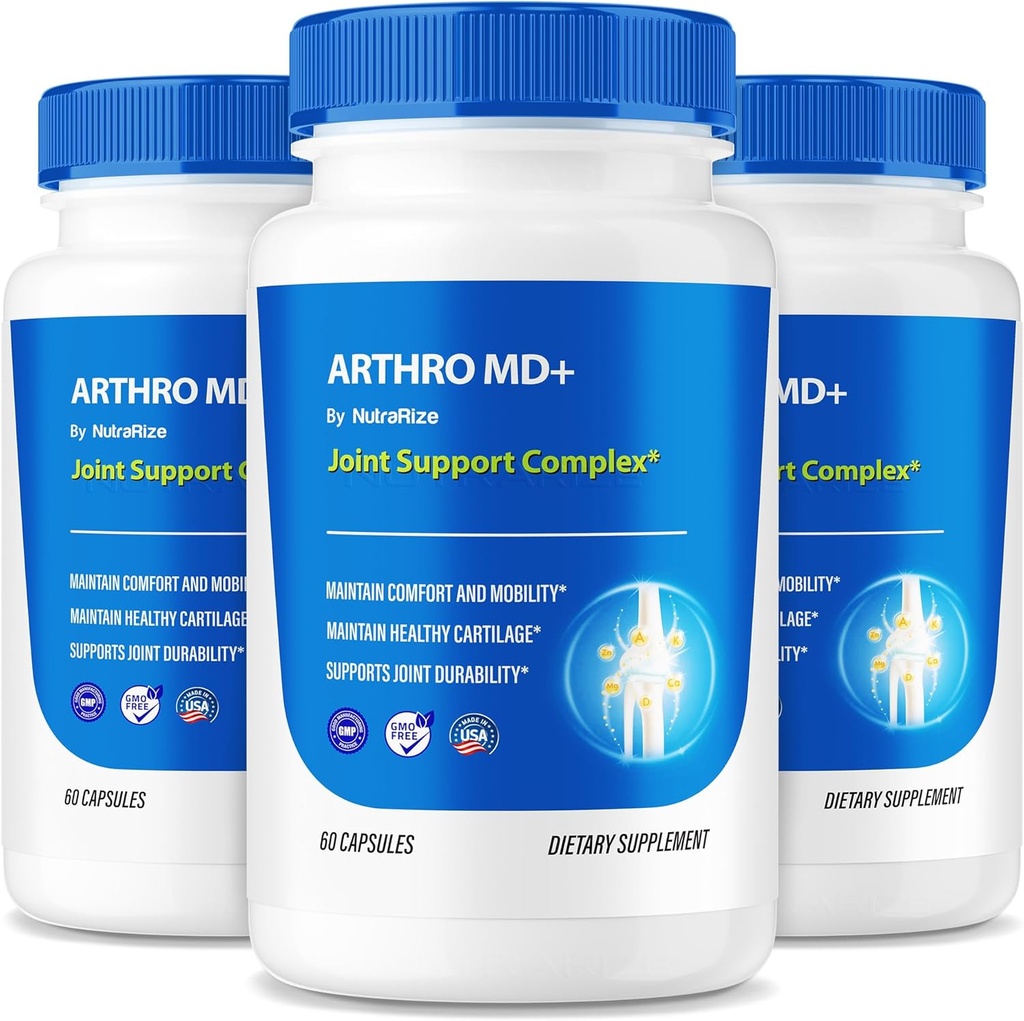 (3つのパック) Arthro MD+のカプセル、公式のArthro MDの接合箇所サポート、柔軟性および移動性、健康な接合箇所のための優れた丸薬、Arthro M Dの検討(180のカプセル)を支えるすべての自然な方式
