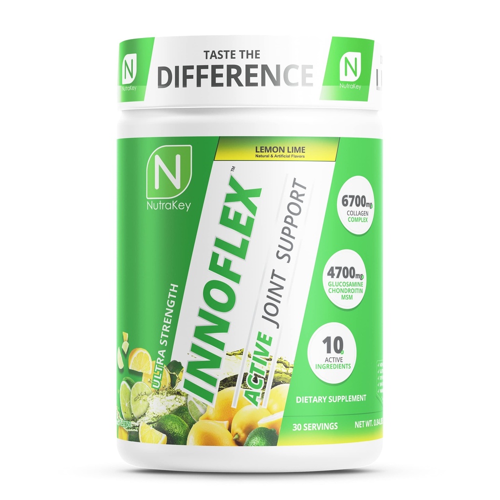 Chondroitin、Msm、Hyaluronic酸およびコラーゲン、1500mgのNuttraKey Innoflexグルコサミン