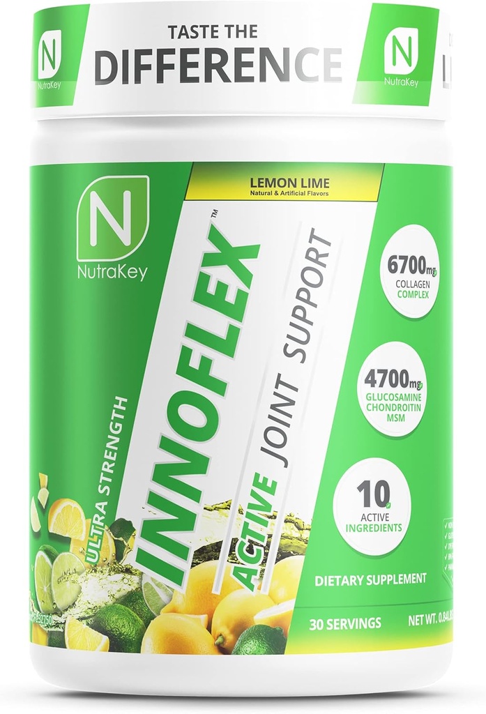 NutraKey Innoflex Glucosamine with Chondroitin, Msm, Hyaluronic Acid and Collagen, 1500mg