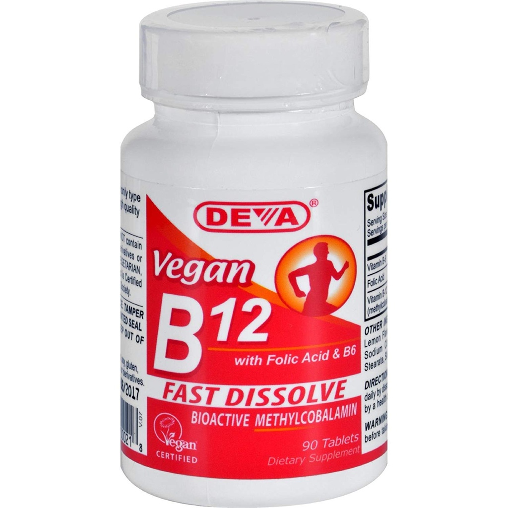 葉の栄養のビーガンB12のSublingual 1000のmcgはFollicの酸およびB6を証明しませんKosher - Devaの栄養物による90のタブレット証明しました