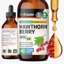 BIO KRAUTER Hawthorn Berry Extract Tincture - ナチュラル Hawthorne Berry Supplement - 100%純粋なフォーミュラ - ビーガン砂糖&アルコールフリー - 4 Fl。 Oz。 - 56 供給の日