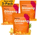 大人のためのGinsengガミー | 男性と女性のための韓国のGinsengの補足 | 240 mgの赤いGinsengのガミー | 記憶のためのエネルギー ガミー | 減少した砂糖のGinsengの咀嚼、45のグミ(パック3)