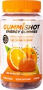 GummiShotエネルギーグミー、ボトルあたり植物ベースのカフェイン咀嚼の2475mg、長続きするエネルギーブースター、バレンシアオレンジ(33ct)