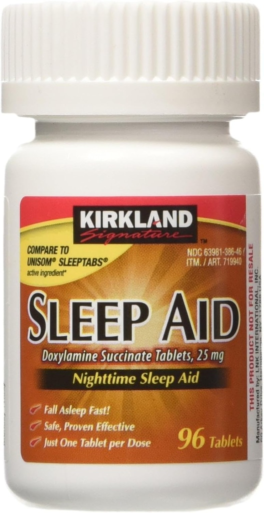 Kirkland Signature Nighttime Sleep Aid 25mg - 96錠