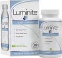 ルミナイト睡眠サポート - 夜間睡眠補助サプリメント - L-Tryptophan、Melatonin、Chammomile - ノンハビット成形、30カウント
