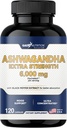 Gade Nutrition Ashwagandha Supplements - 余分な強度、アシュワガンダパウダーカプセル、ブラックペッパー、ナチュラルモッド、フォーカス、エネルギーサポートサプリメント、120ベジギーカプセル、米国製