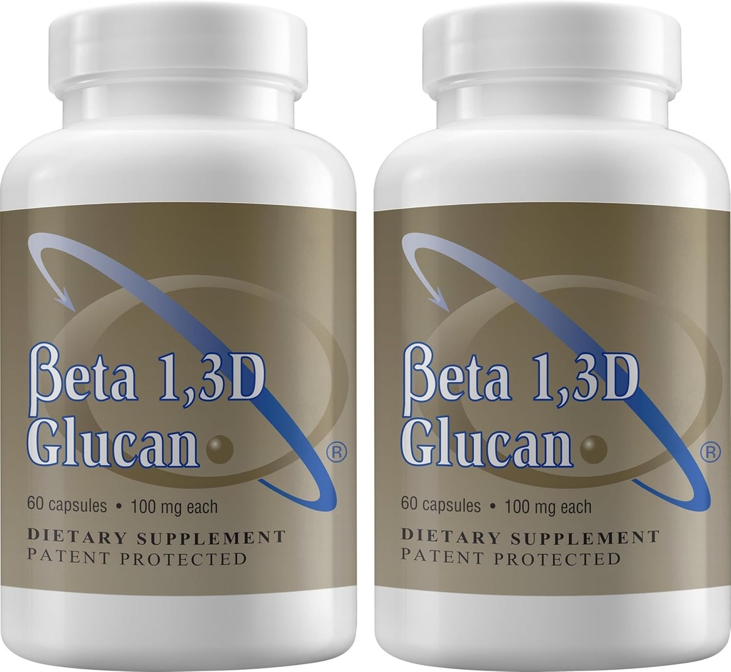 Transfer Point Immune Support Supplement Highly Purified Beta 1,3D Glucan 100 mg per Capsule (b-glucan Fiber) (Pack of 2)