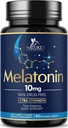 Melatonin 10mg Fast Dissolve Tablets - Extra Strength, Sugar Free Melatonin Supplements for Restful Sleep Support, Natural Sleep Support Supplement for Adults, Delicious Strawberry Flavor, 60 Tablets