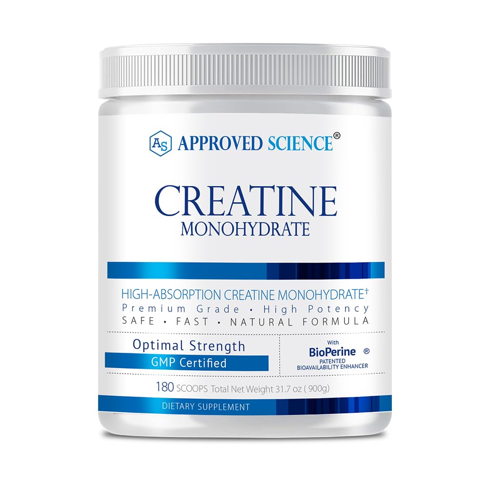 承認された科学のクレアチンのBioPerineの Monohydrateの粉 - Lean筋肉成長および回復を支えて下さい - 180のサービングごとのサービング5g -非GMO、ビーガン