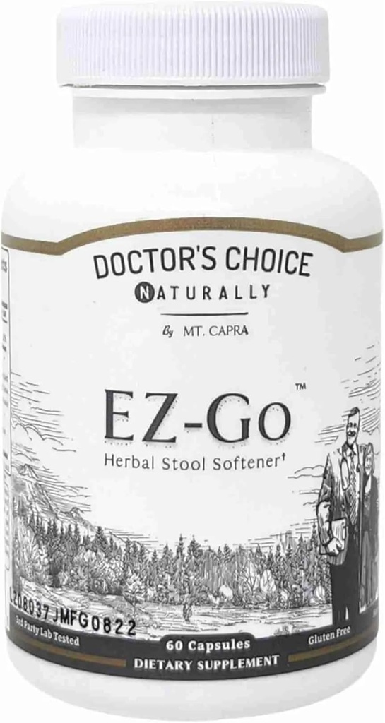 Mt. Capra EZ-Go Herbal Stool Softener | Non-Habit Forming, Gentle Elimination Support | Includes Cape Aloe Gel, Slippery Elm Bark, Marshmallow Root, Triphala, Magnesium and Rhubarb Root | 30 Servings