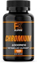 FX SUPPS クロム ポリニコテネート1000mcg (100カプセル) 男性と女性のための重量管理サプリメント | エネルギー生産と心臓の健康を改善