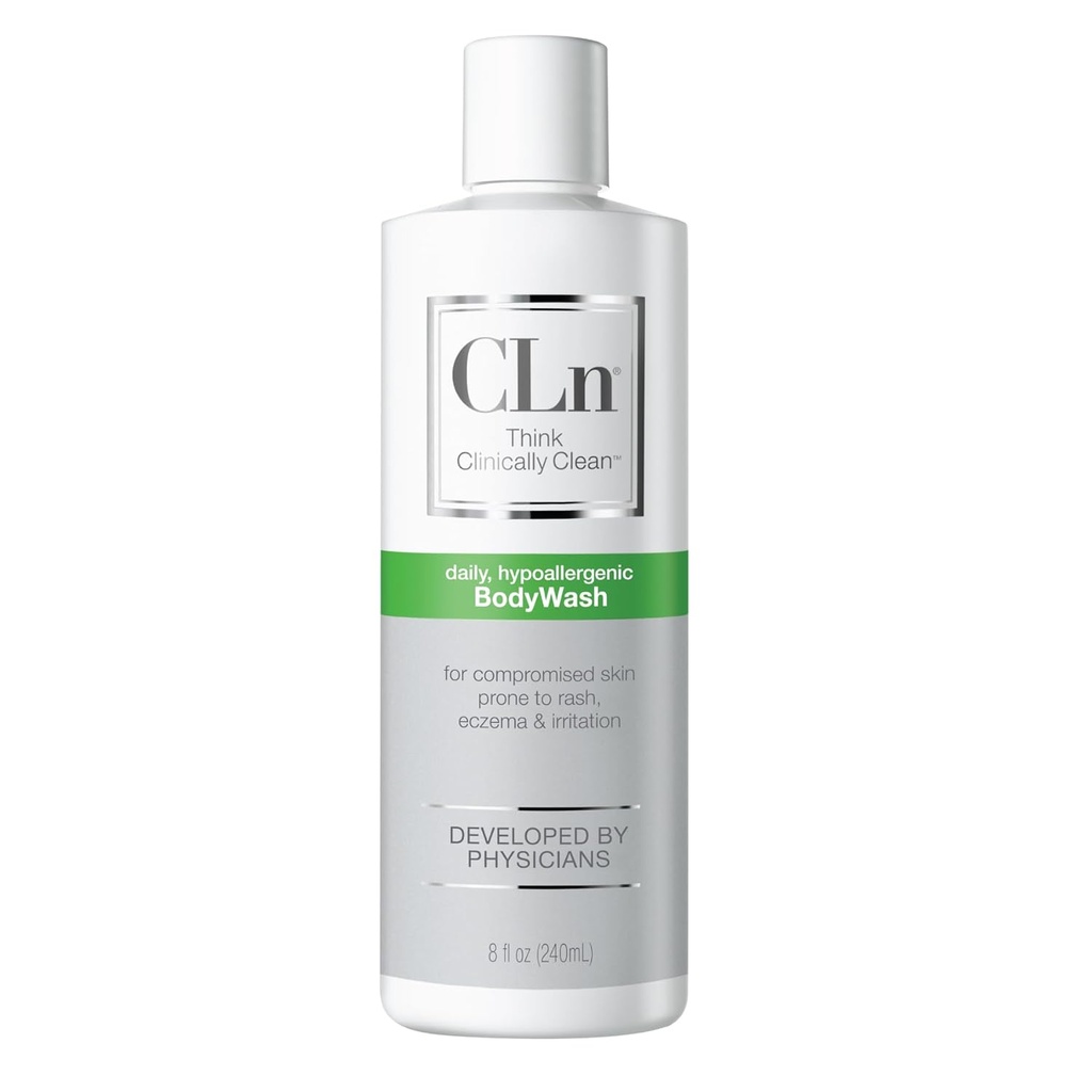 CLn® ボディウォッシュ – ノンドライボディウォッシュ, 湿潤肌に補うために 湿疹, 皮膚炎, 発疹 & 膀胱炎, フレグランスフリー & パラベンフリー, 8 fl oz.