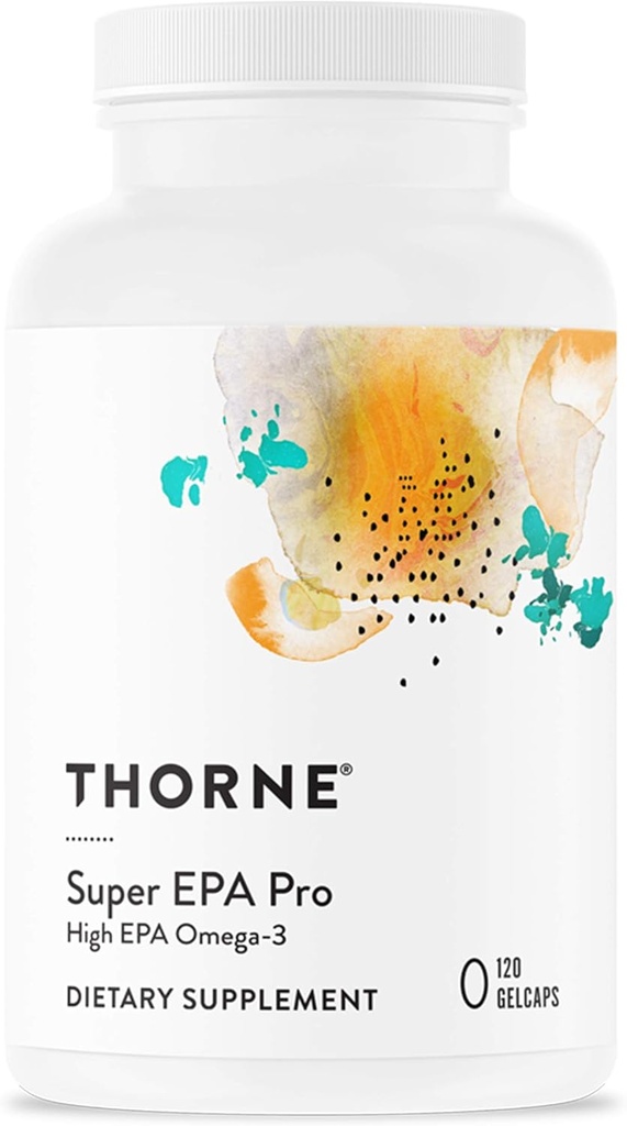 THORNE - Super EPA Pro - Omega-3 Fish Oil Supplement - Promotes Blood Lipid Support* - 1300mg EPA & 200mg DHA - 120 Gelcaps - 60 Servings