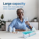 エキストラ大型ピルオーガナイザー2日 - ビッグAM / PMコンパートメント付きXLピイルボックス7日 - 大型ビタミン、サプリメント、グミー、7日間または14日間の使用、カラーコード、シニアフレンドリー、スピルなし