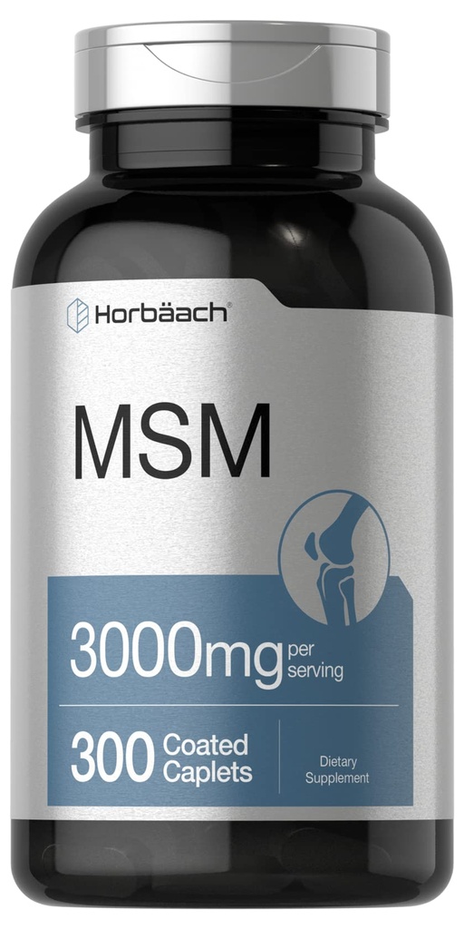 ホルバハ MSM サプリメント | 3000mg | 300 コーティングカプレット | メチルスルフォニルメタン カルチウム | ベジタリアン・非GMO・グルテンフリー