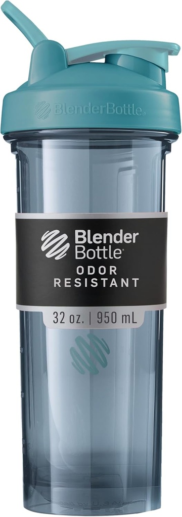 BlenderBottleのシェーカーのびんのプロ シリーズは蛋白質の揺れおよびプレワークアウト、32-Ounce、Ceruleanの青のために完成します