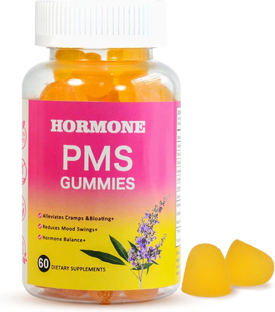 女性のホルモンのバランスのためのPMSのグミ、60の計算PMSサポート補足のグミ、救助の月経のクランプ及び膨脹のための、ビーガンPMSの救助のグミ、ChasteberryのVitamin B6