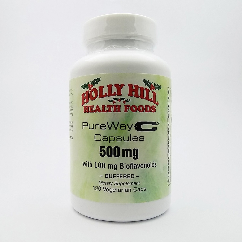 ホリーヒル健康食品、ピュアウェイC 500 MG 100 MGバイオフラボノイド、バッファリング、120 ベジタリアンカプセル