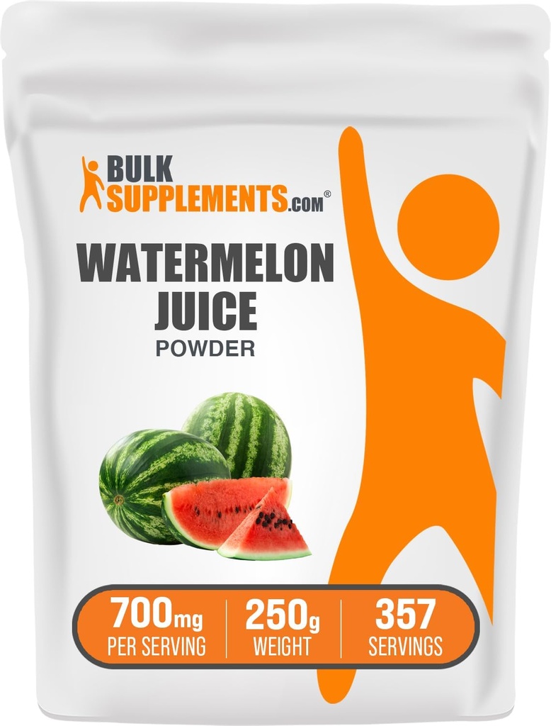 BulkSupplements.com Watermelonジュースパウダー - Watermelonフルーツ、フルーツパウダー、Hydationサプリメント - サービングあたり700mg、250g(8.8オンス)(パッケージ1)