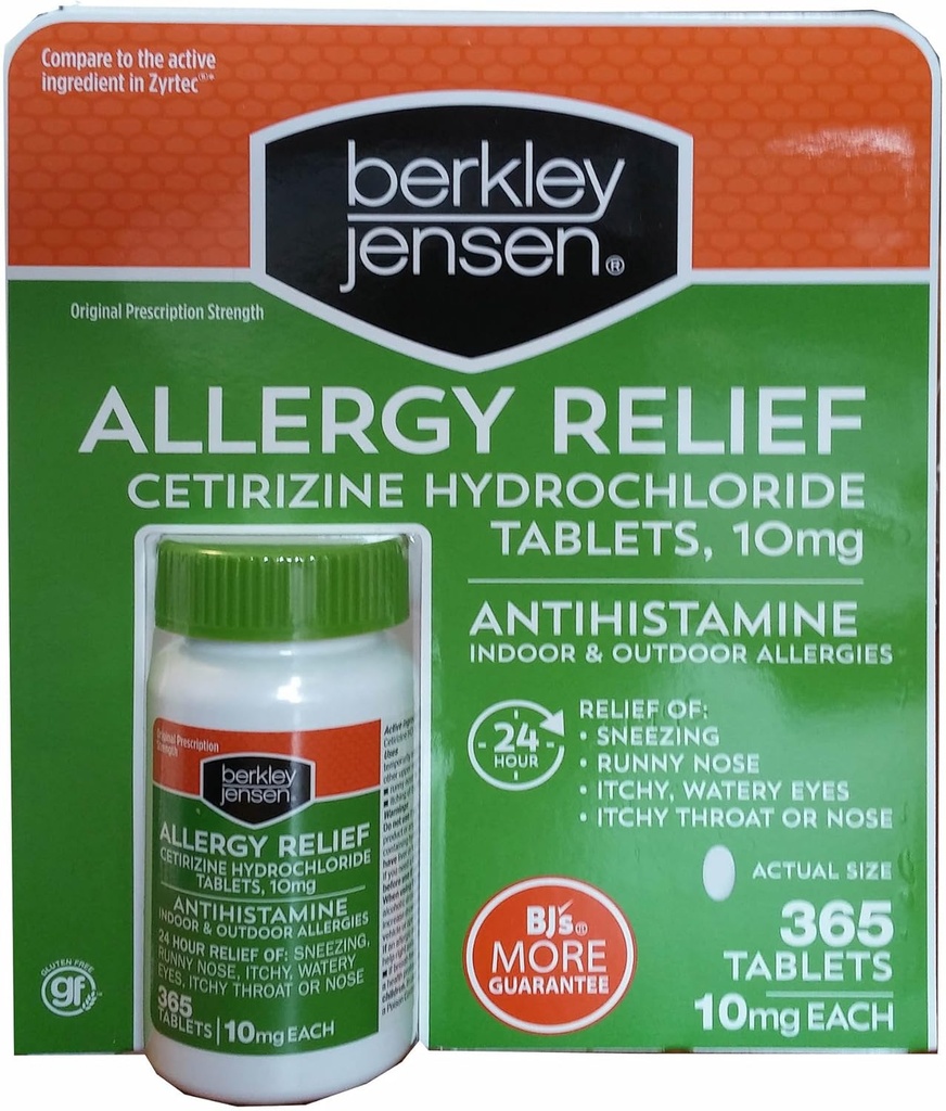 Berkley Jensenのアレルギーの救助、365のct。