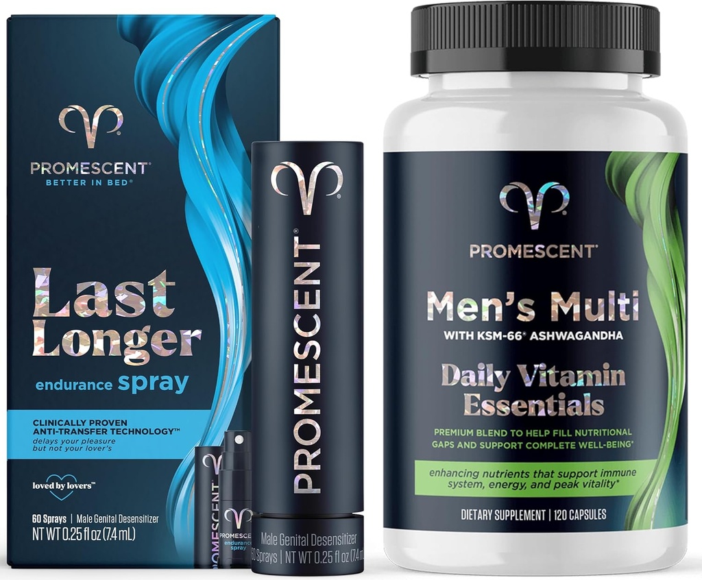男性の臨床的にあなたを助けるためにプロヴァンスの遅延スプレー+男性のためのマルチビタミンB12、ビタミンC、ビタミンD3、KSM-66 Ashwagandha、質の人のMultivitamins