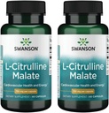 Swanson L-Citrulline Malate - エネルギー生産と健康な血液循環を促進するアミノ酸サプリメント - 全体的なウェルネスをサポートナチュラルフォーミュラ - (60カプセル、750mg各) (2パック)