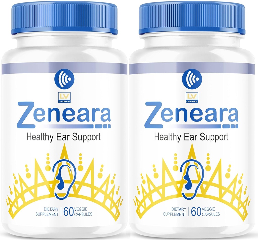 (2 Pack) Zeneara Healthy Ear Support Supplement, Zeneara, Zeneara Capsules, Zeneara Healthy Ear Support, Zeneara Ear Support, Zeneara Advanced Formula, Zeneara Reviews, 120 Capsules for 2 Month