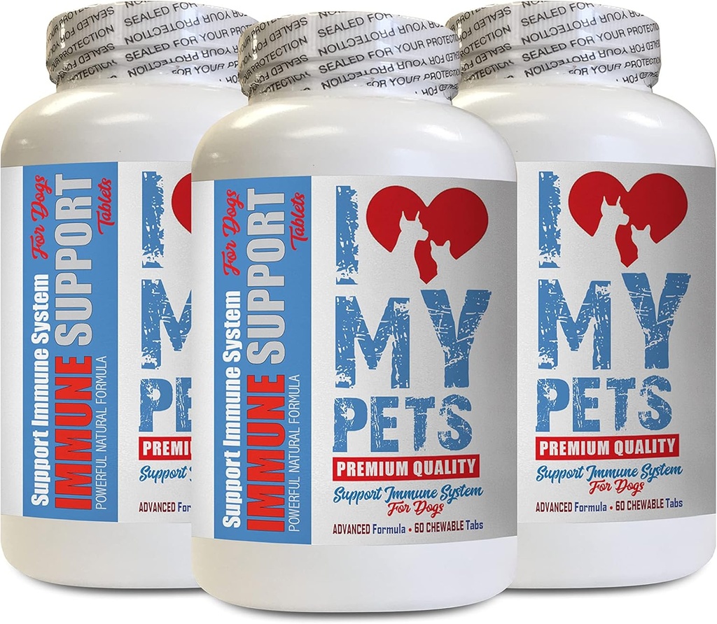 Dog antioxidants - Dog Immune Support - Booster - Healthy PET - Supplement - Dog Immune Health - 180 Treats (3 Bottles)