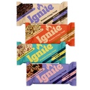 イグナイトバーズハイプロテインスナック、低糖プロテインスナック、大人と子供のための健康的なスナック、ファイバーバークリスピートリート - グルテンフリー、ペレオ&個人的にラップされたパワーブーストプロテインバーバラエティパック