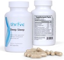 Thrive Good Deep Sleep - Calcium Carbonate、ビタミンB6、マグネシウム-Melatonin、L-Tryptophan、5-HTP、Inositol、自然植物抽出物と睡眠補助式 - 60 Veggieカプセル