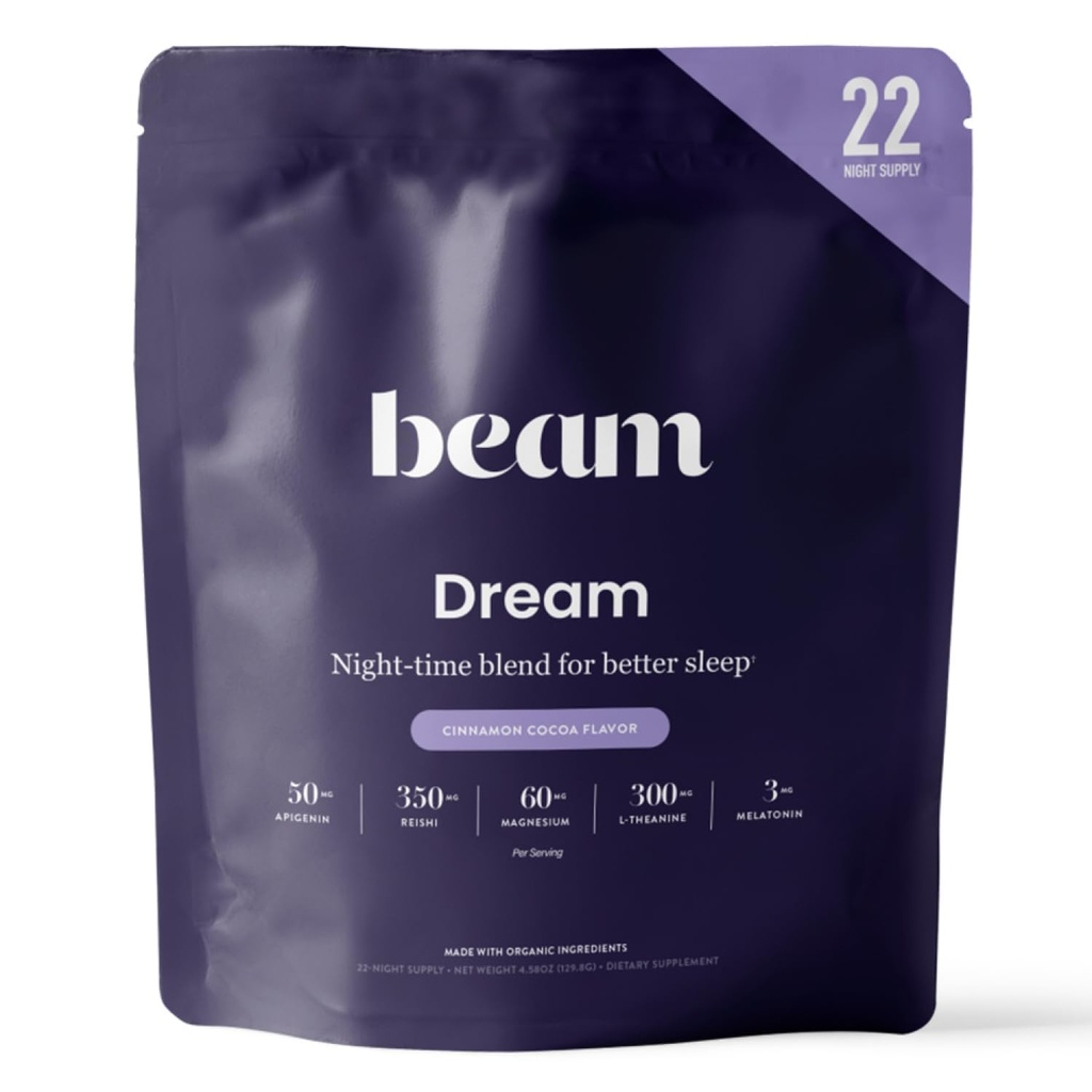 ビーム 夢の睡眠の粉、L-Theanine、Apigenin、Reishiおよびマグネシウムの第三者は深い睡眠、弛緩および回復のための自然な睡眠の援助及び睡眠の補足、22のサービングをテストしました